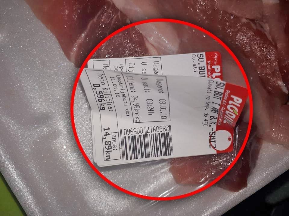 ŠTO NAM TO PRODAJU? Splićanin kupio meso s ispravnim rokom trajanja, a onda se neugodno iznenadio stigavši kući