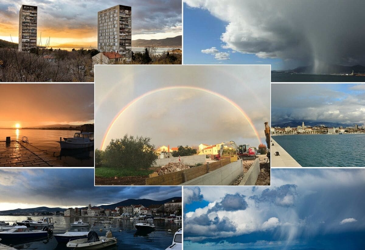 Dvostruka duga za kraj vikenda: Pogledajte prekrasne fotografije snimljene od Splita do Šibenika