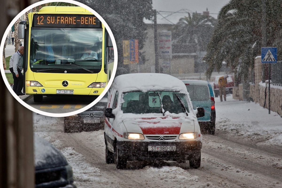 Splitski Promet za mogući snijeg - spreman: Evo koje će linije prometovati u slučaju zimskih uvjeta