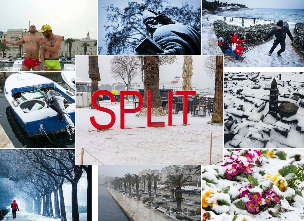 "THE BEST OF" Donosimo kompilaciju vaših najboljih fotografija jučerašnjeg snijega u Splitu!