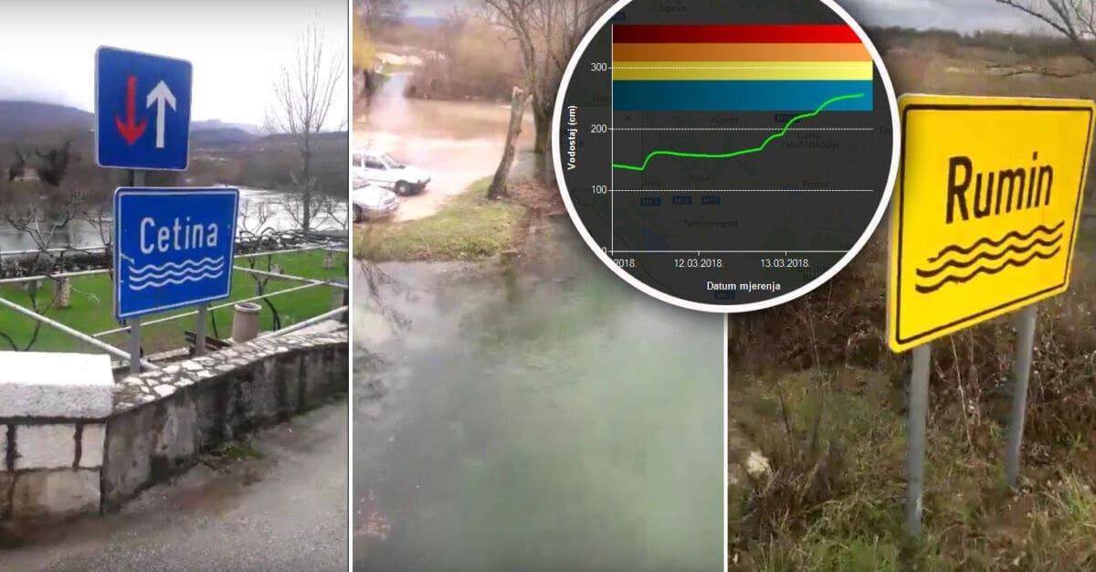 VODOSTAJ CETINE RASTE Hrvatske vode: U stalnom smo kontaktu s HEP-om oko ispuštanja vode iz Peruče