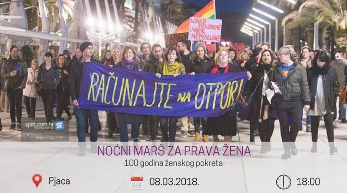 RAČUNAJTE NA OTPOR Noćni marš ZA prava žena
