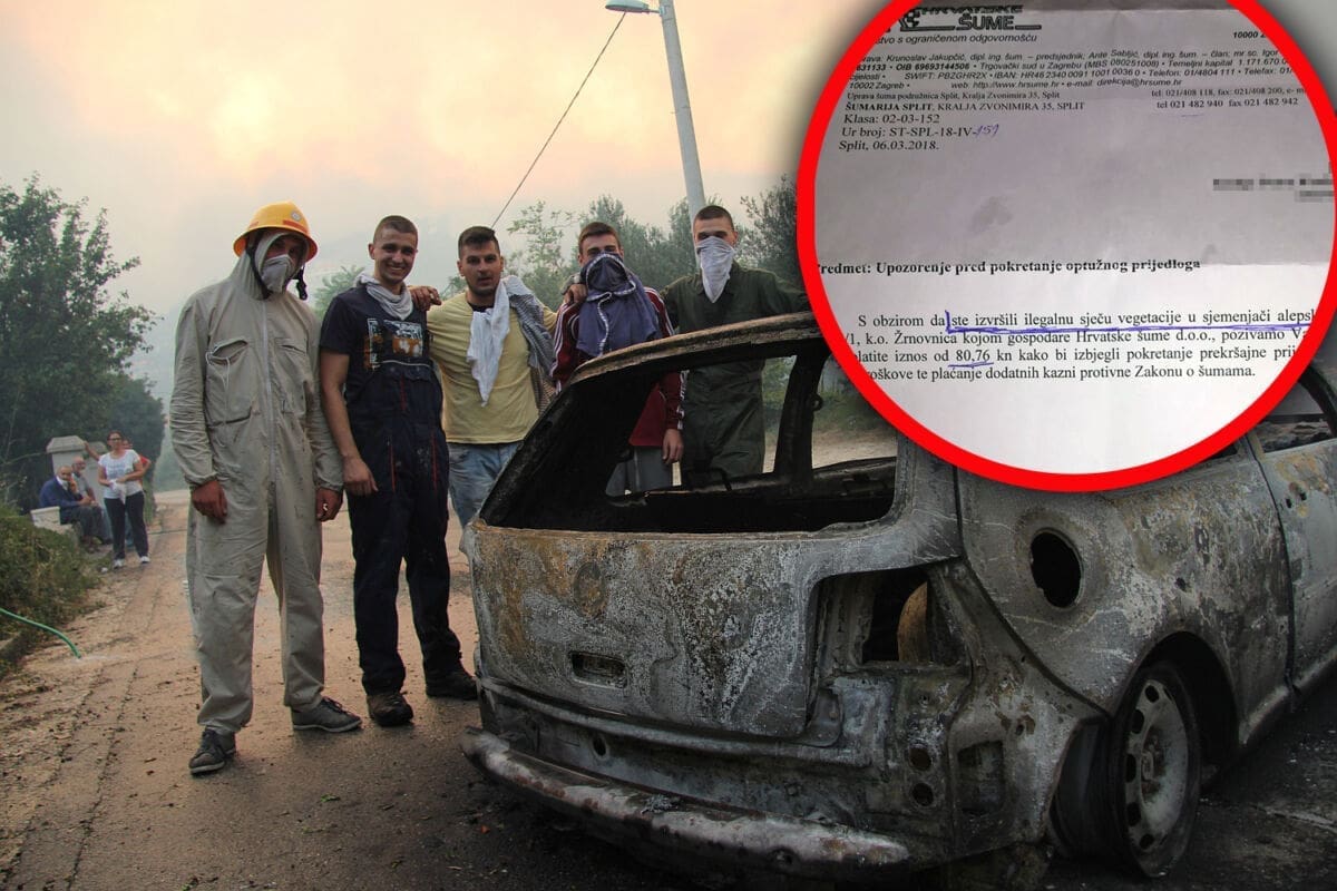 "TKO JE TU LUD?": Žrnovčanima stižu novčane kazne Hrvatskih šuma jer su na dan katastrofalnog požara pilali borove da spase kuće!