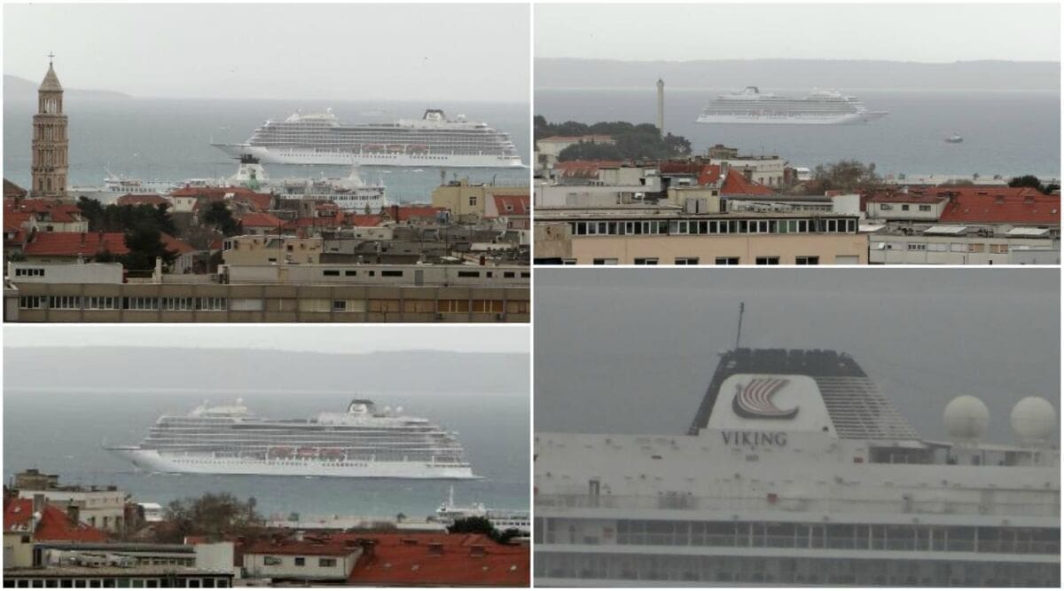 KONTRA JUGU I KIŠI Prvi ovogodišnji kruzer uplovio u splitsku gradsku luku