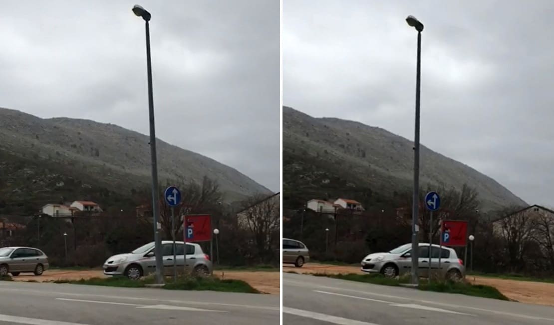 DOK LJULJAJU SE STUPOVI Klimavi stup na istoku Splita prijeti sigurnosti vozača i prolaznika