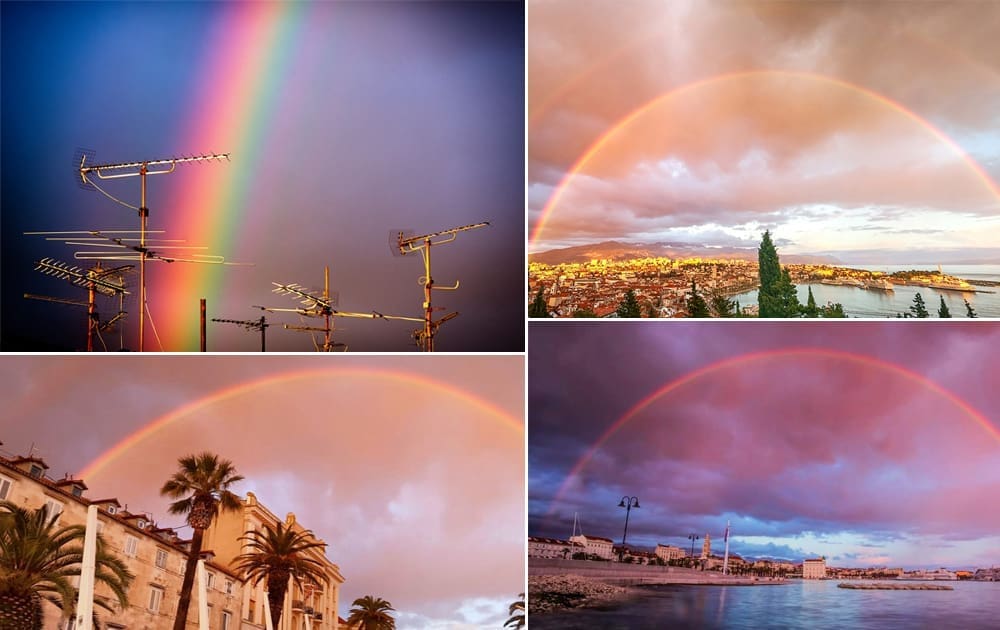 PREKRASAN PRIZOR Dvostruka duga uljepšala tmurno poslijepodne