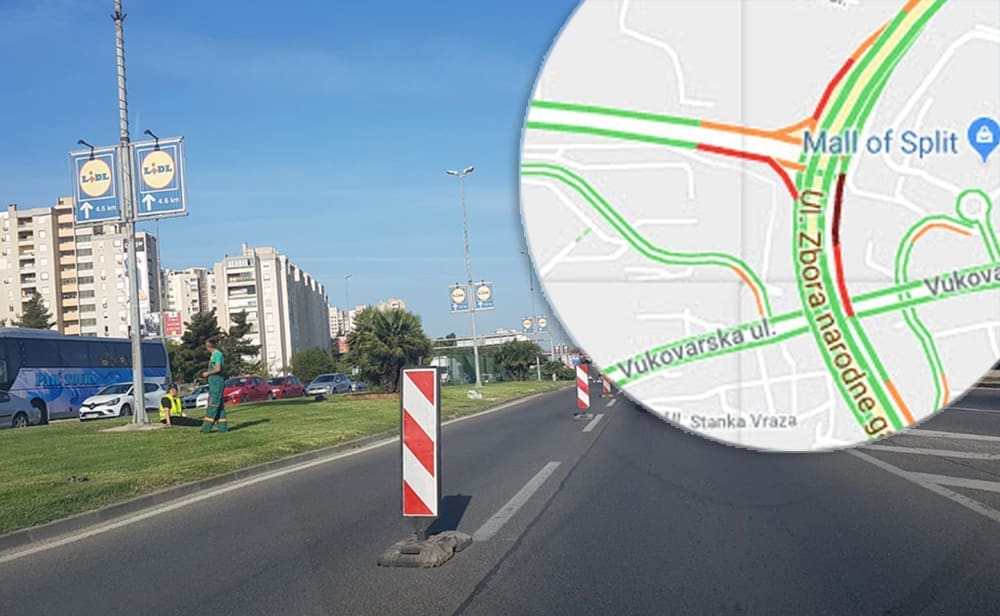 OBAVIJEST ZA VOZAČE Zatvorena jedna traka u Ulici Domovinskog rata