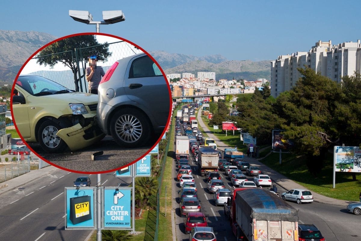 TOTALNI KAOS U ulici Domovinskog rata kolone do dva kilometra, sudarila se tri Fiata