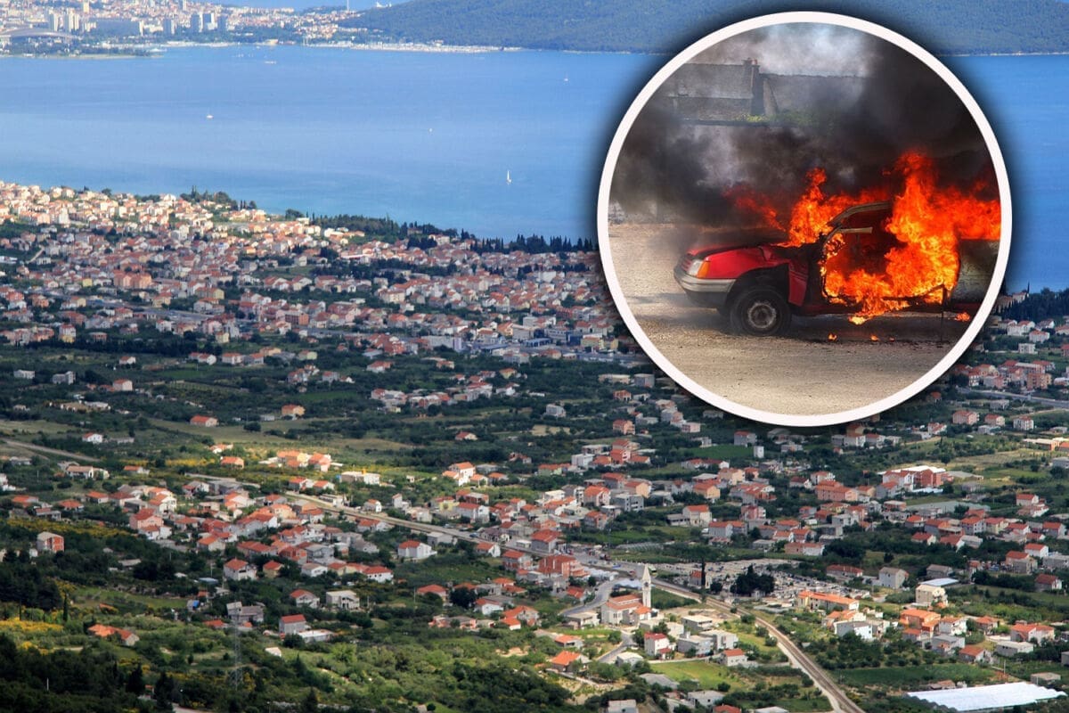 Požar na Seatu u Kaštel Starom podmetnut, policija traga za počiniteljem