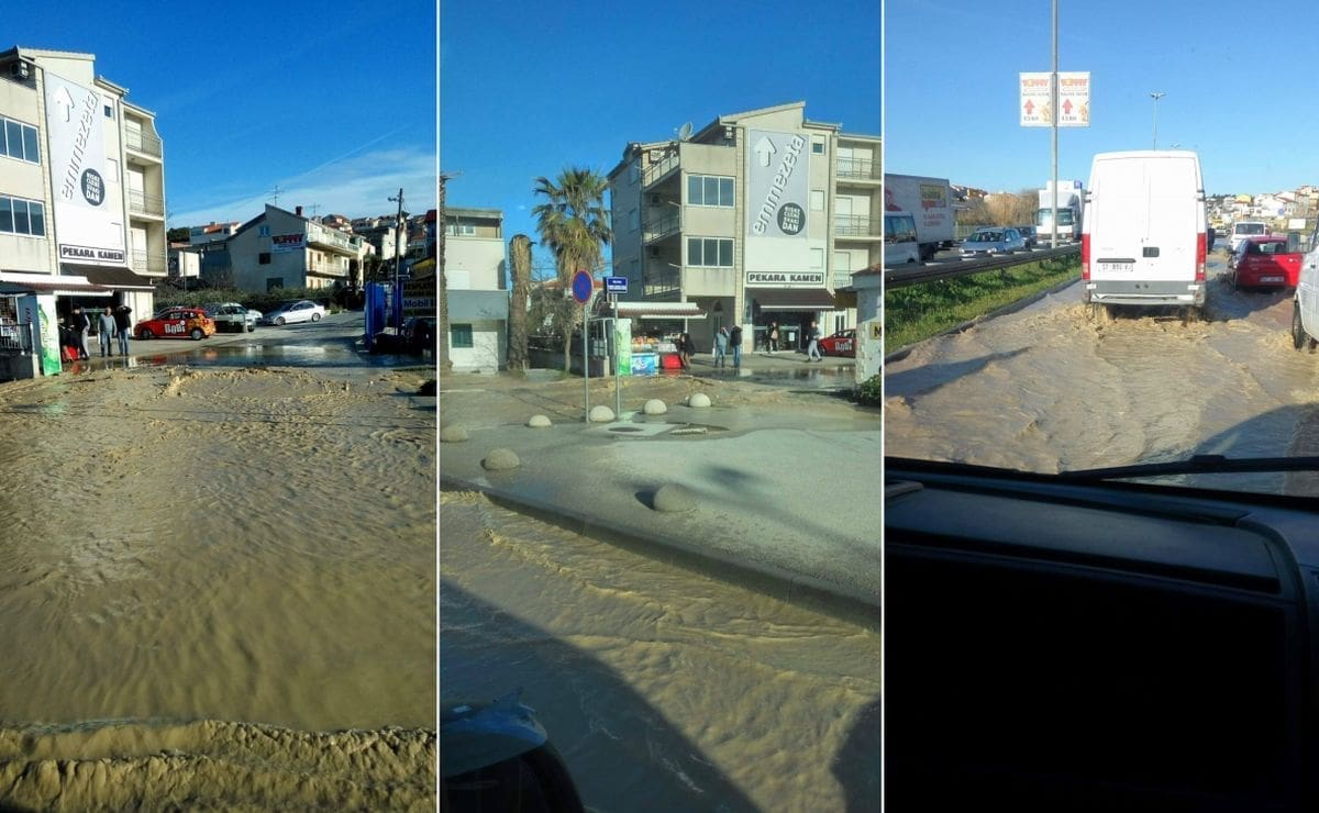 Zbog puknuća na magistralnom cjevovodu prometne gužve na Šinama