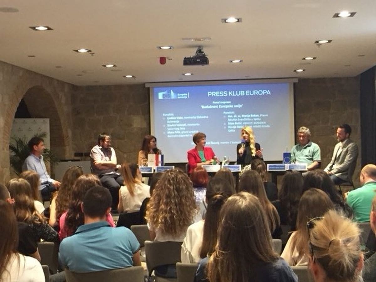 U SPLITU ODRŽAN PRESS KLUB EUROPA Dijalog o budućnosti Europske unije za bolje razumijevanje europskog projekta