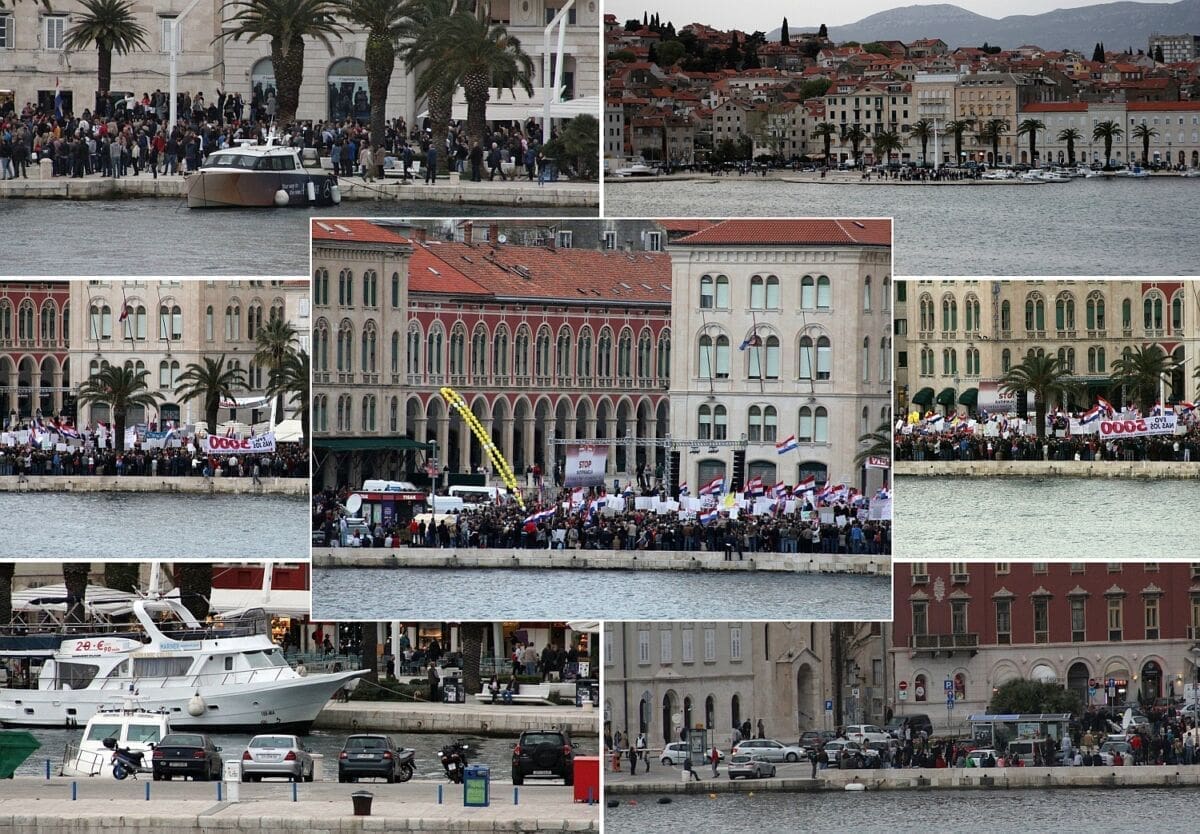 Pogledajte kako je skup na splitskoj Rivi izgledao snimljen s mora