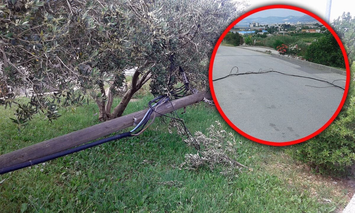 VOZAČ U BIJEGU Kamionom rušio električne stupove, kabeli padali po cesti: "Tuda prolazi puno djece, sreća da nitko nije stradao!"