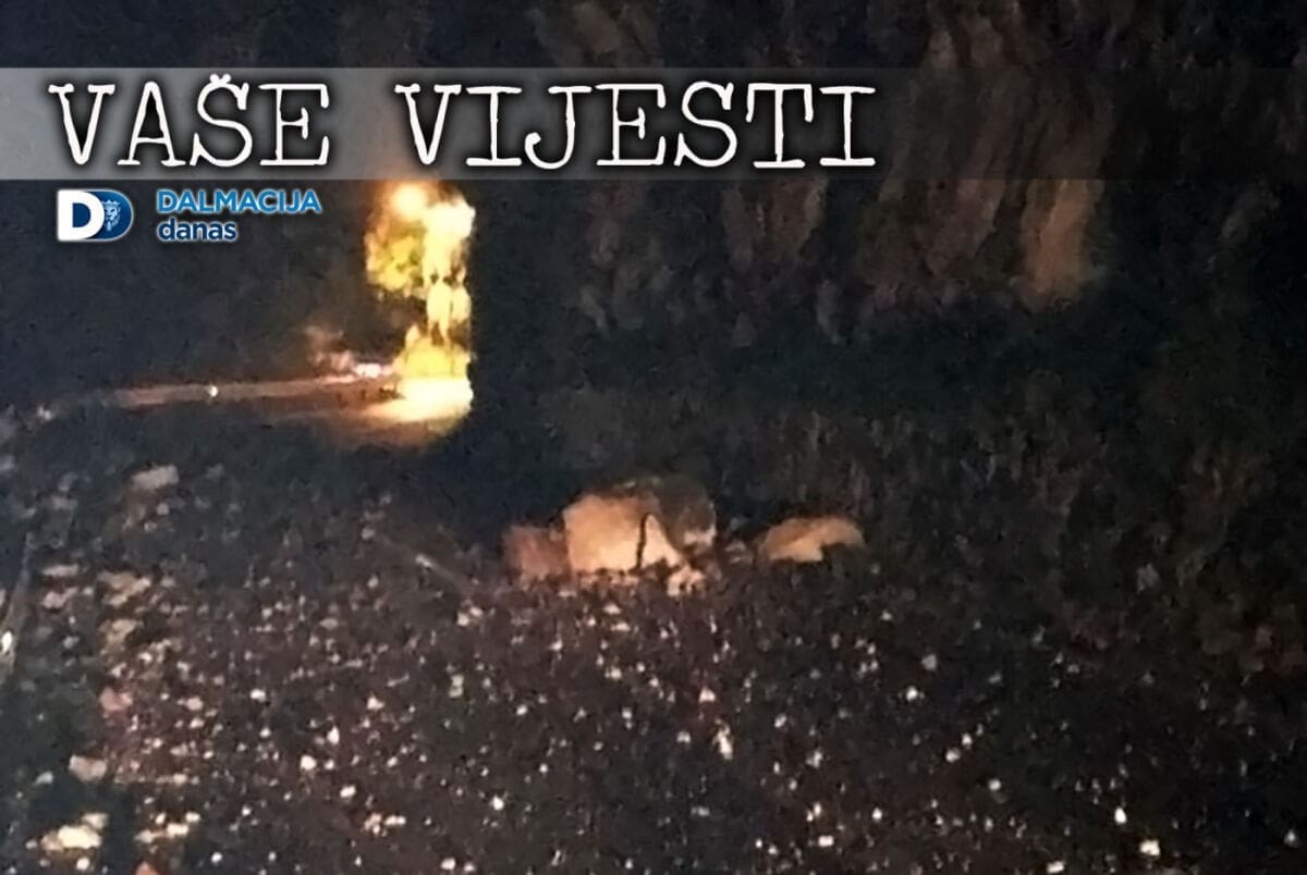 Vozio se prema Omišu, zamalo ga poklopila kamena gromada od preko 100 kilograma