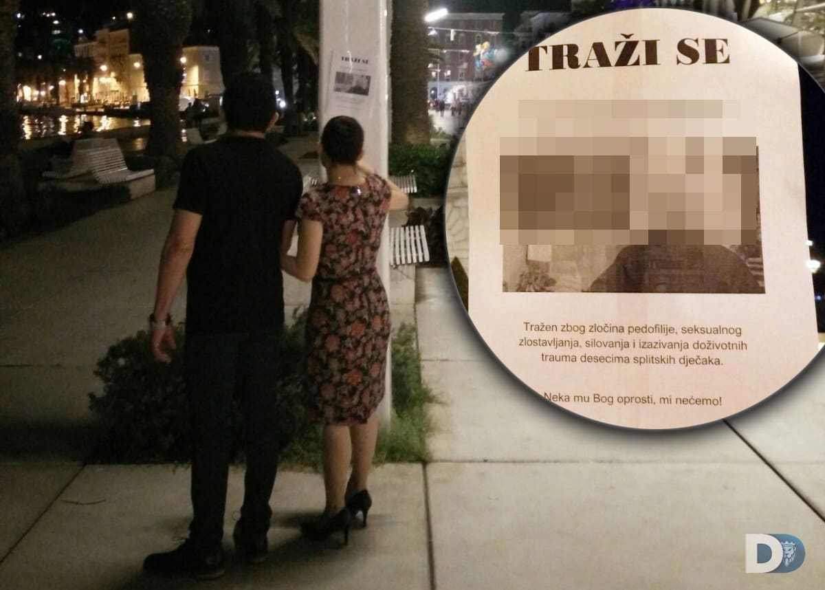 Ogorčeni Splićani izdali "tjeralice" za pedofilom: "Neka mu Bog oprosti, mi nećemo!"