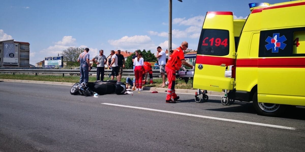 Motociklist izletio s ceste na brzoj cesti prema Stobreču