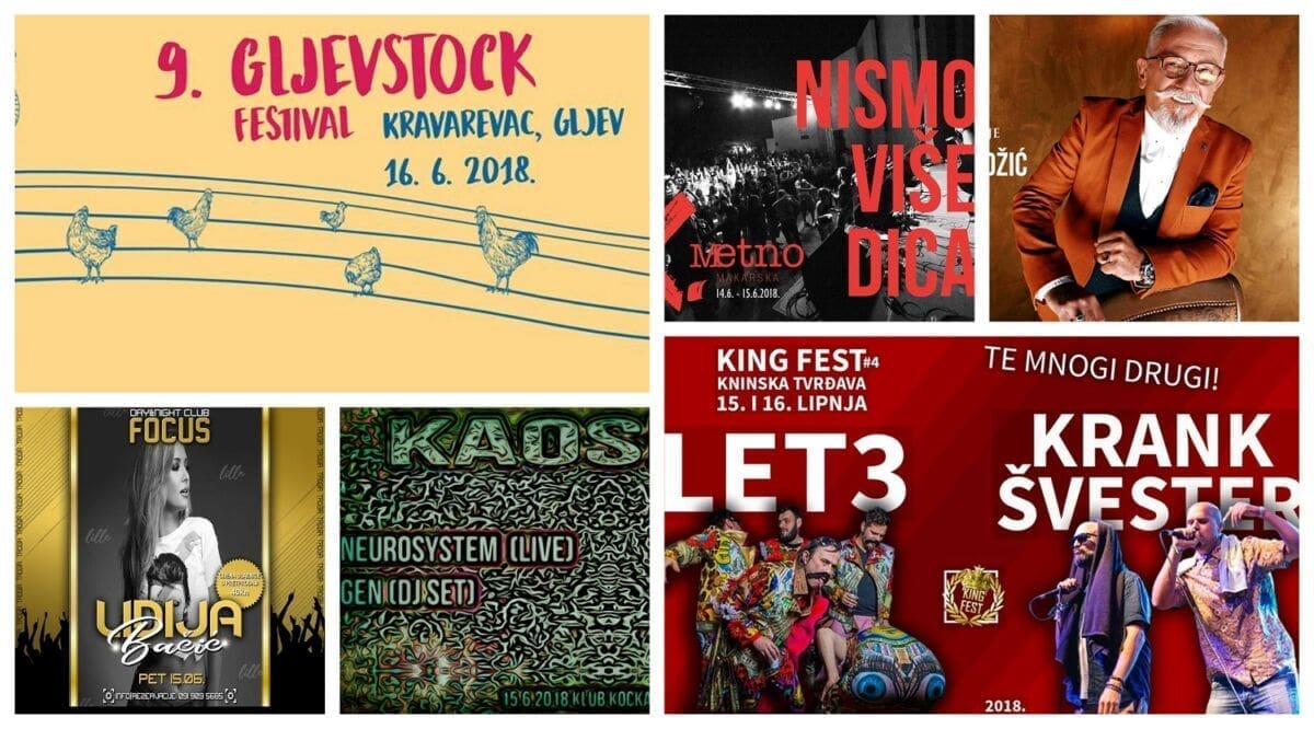 KAMO ZA VIKEND? Gljevstok, King Fest, MEtno Festival, Željko Samardžić, Lidija Bačić