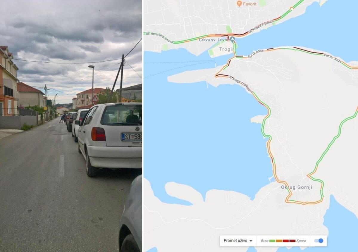 KRKLJANAC OKO TROGIRA I PREMA OMIŠU: "Stojimo u koloni na Čiovu već dva sata!"