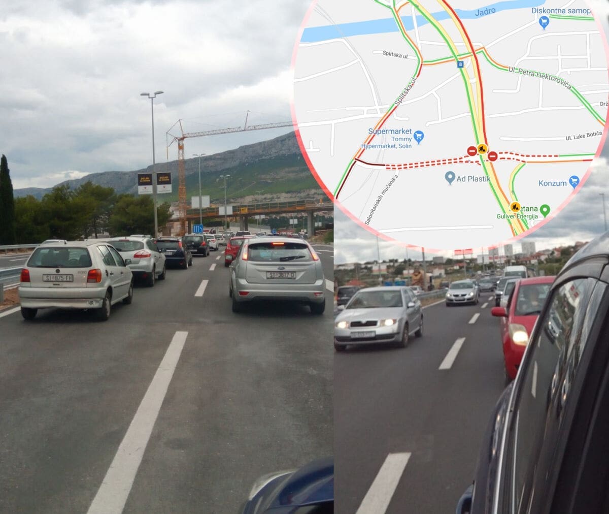 Opet gužve u smjeru Solina, ni dva tjedna od puštanja čitave dionice u promet