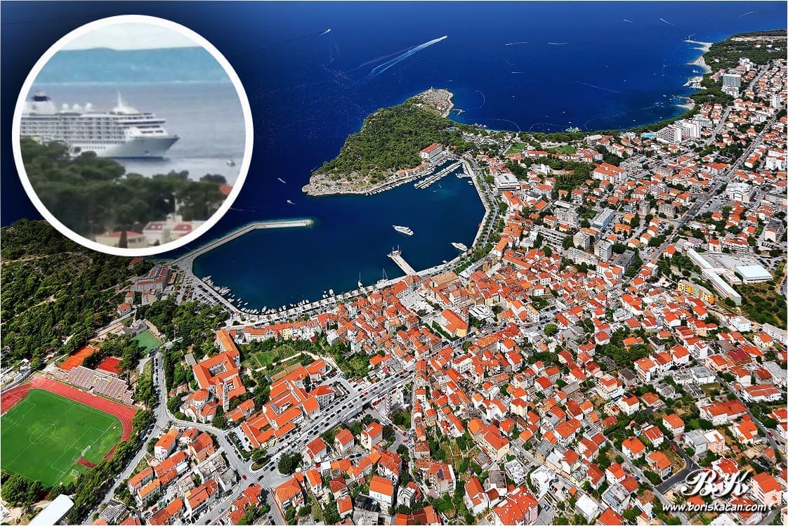 Dosad najveći kruzer uplovio u Makarsku: Njegovi bogati putnici žive na njemu i putuju svijetom