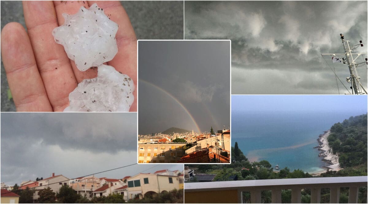 NEVRIJEME POGODILO ČIOVO I TROGIR Na cestama bujice, padala krupa veličine oraha