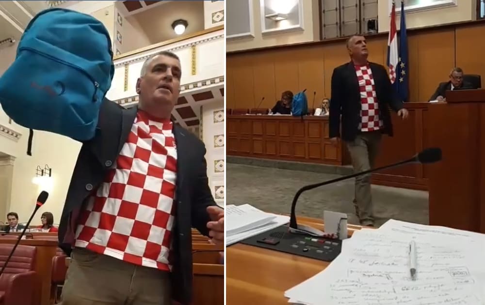Miro Bulj ministrici Divjak poklonio školski ruksak: "Evo pronosajte, vidite što djeca svaki dan nose u školu"
