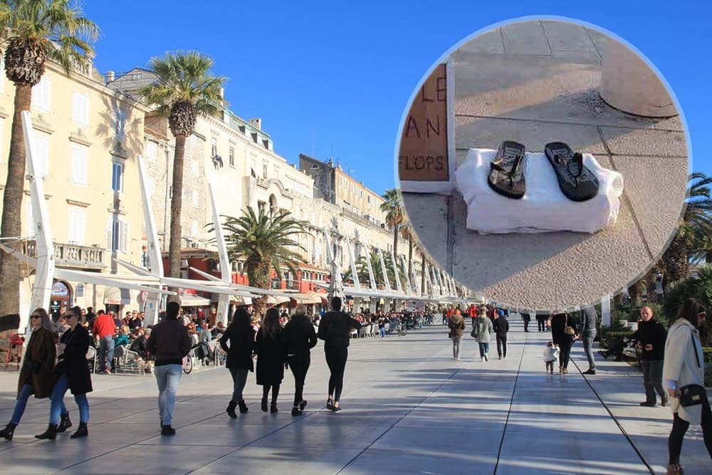 KREATIVNI PUTNIK Nevidljivi goli muškarac u japankama na turneji hrvatskom obalom