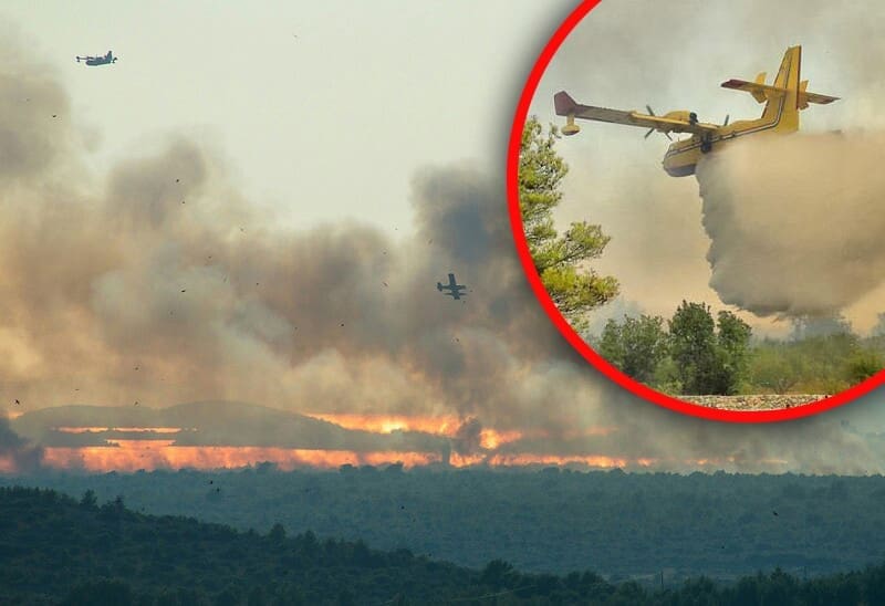 LOKALIZIRAN VELIKI POŽAR KOD ŠIBENIKA Gasili ga 40 vatrogasaca, 2 kanadera i 2 airtractora