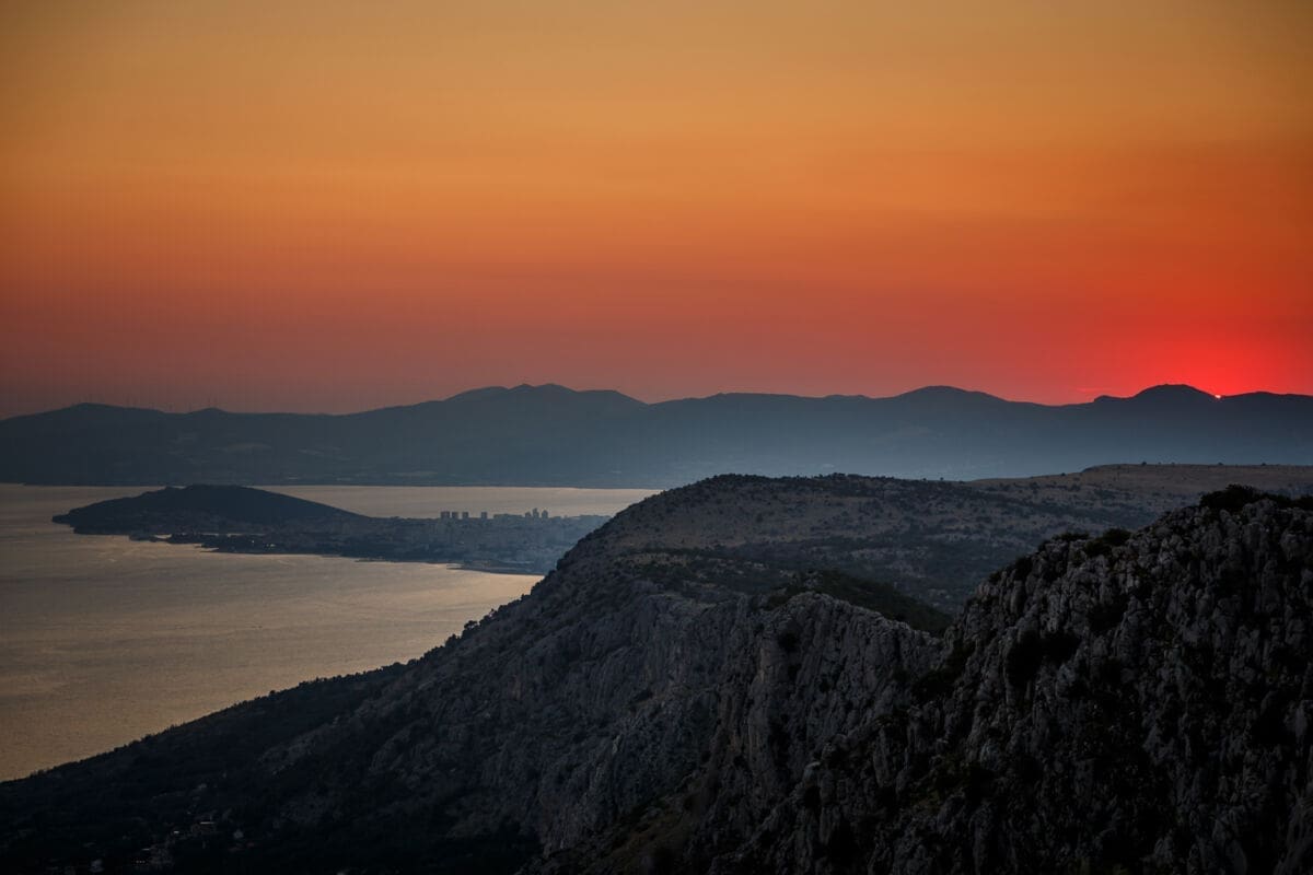 Perun, 190718. Zalaz sunca gledan sa planine Perun.