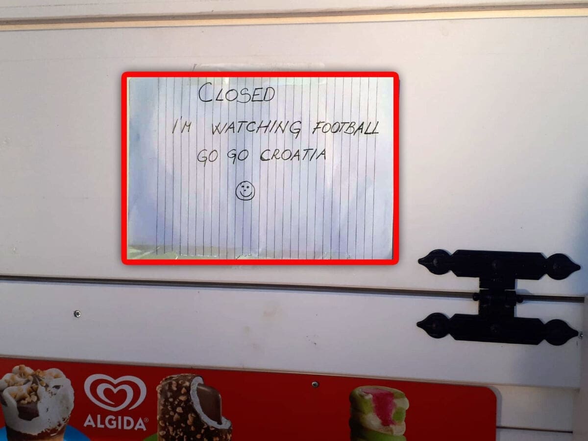 NOGOMET ISPRED ZARADE Prodavačica oduševila natpisom kojega je ostavila na ulazu u trgovinu
