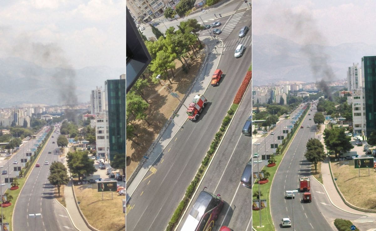 Izbio požar kod benzinske na Kmanu