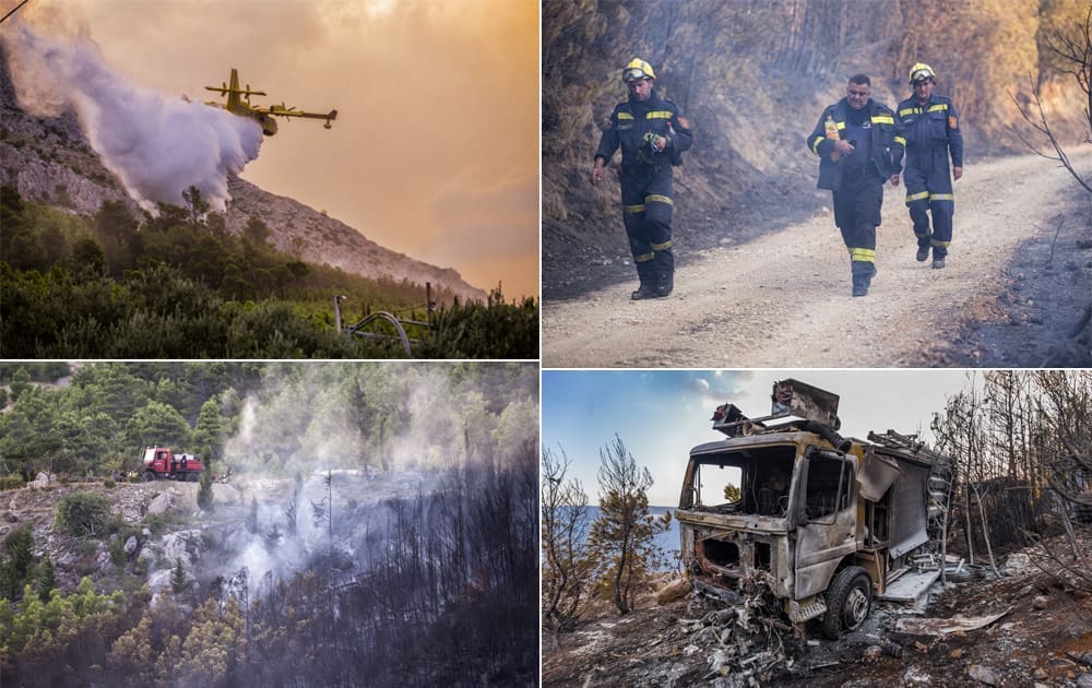 VELIKA FOTOGALERIJA Kod Lokve Rogoznice vatra progutala 100 hektara, vatrogasci i zračne snage još uvijek na terenu