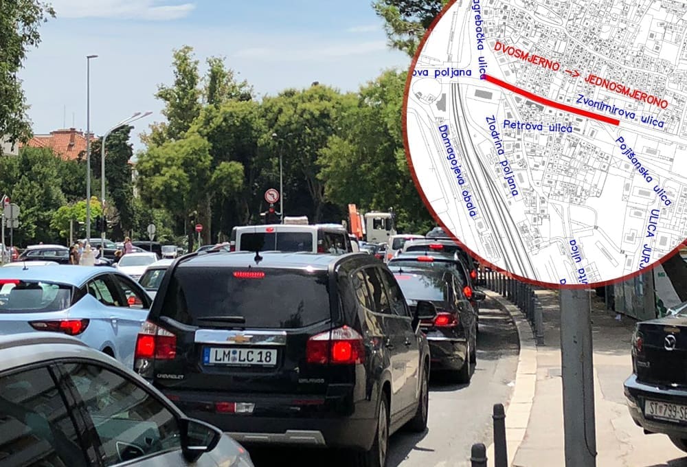 Grad Split staje na kraj prometnim gužvama: Zvonimirova od četvrtka postaje jednosmjerna