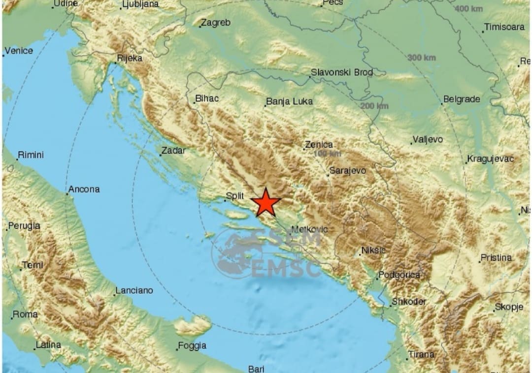 NOVO PODRHTAVANJE TLA Večernji potres zatresao Dalmaciju, epicentar kod Imotskog
