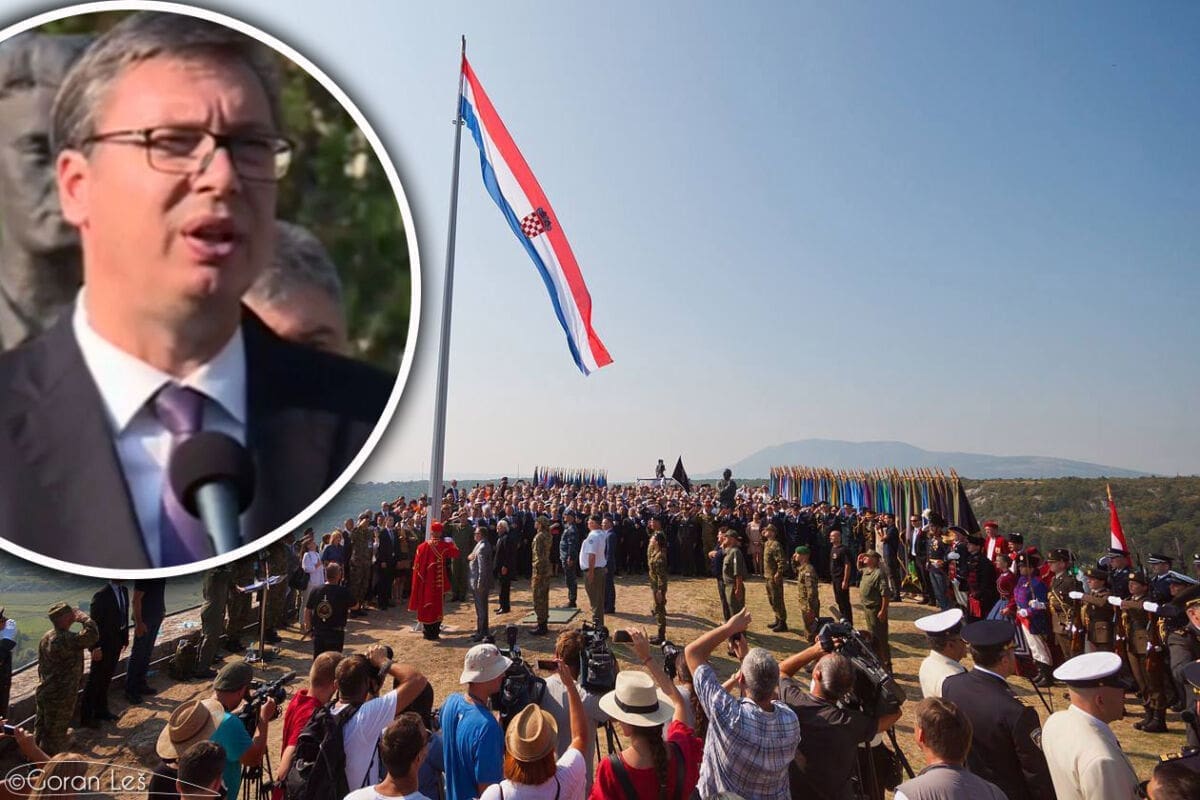 SKANDALOZNI VUČIĆEV GOVOR: U Kninu se danas vijori šahovnica koje tamo nikad nije bilo