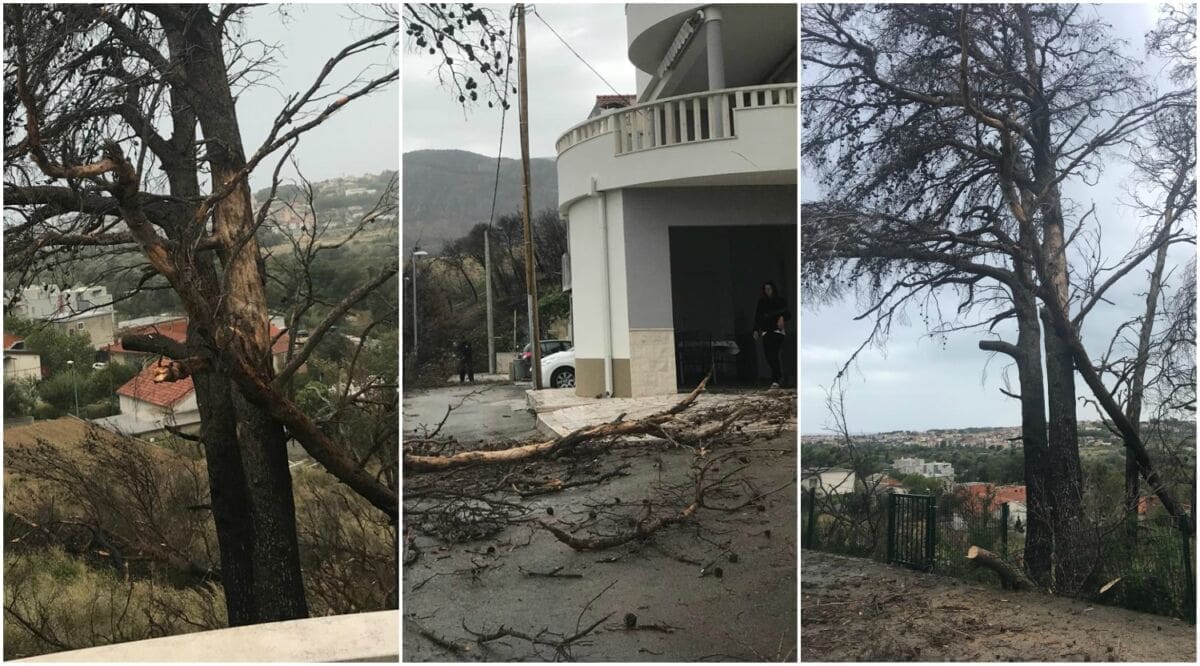 NEVRIJEME U PODSTRANI Orkanski udari bure među kuće ruše lani izgorene borove, stanovnici u strahu