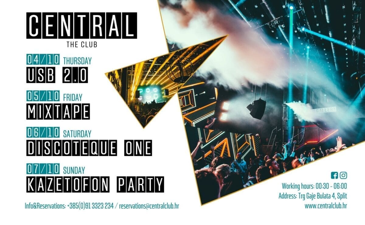 Klub Central. Jer ste vi to tražili.