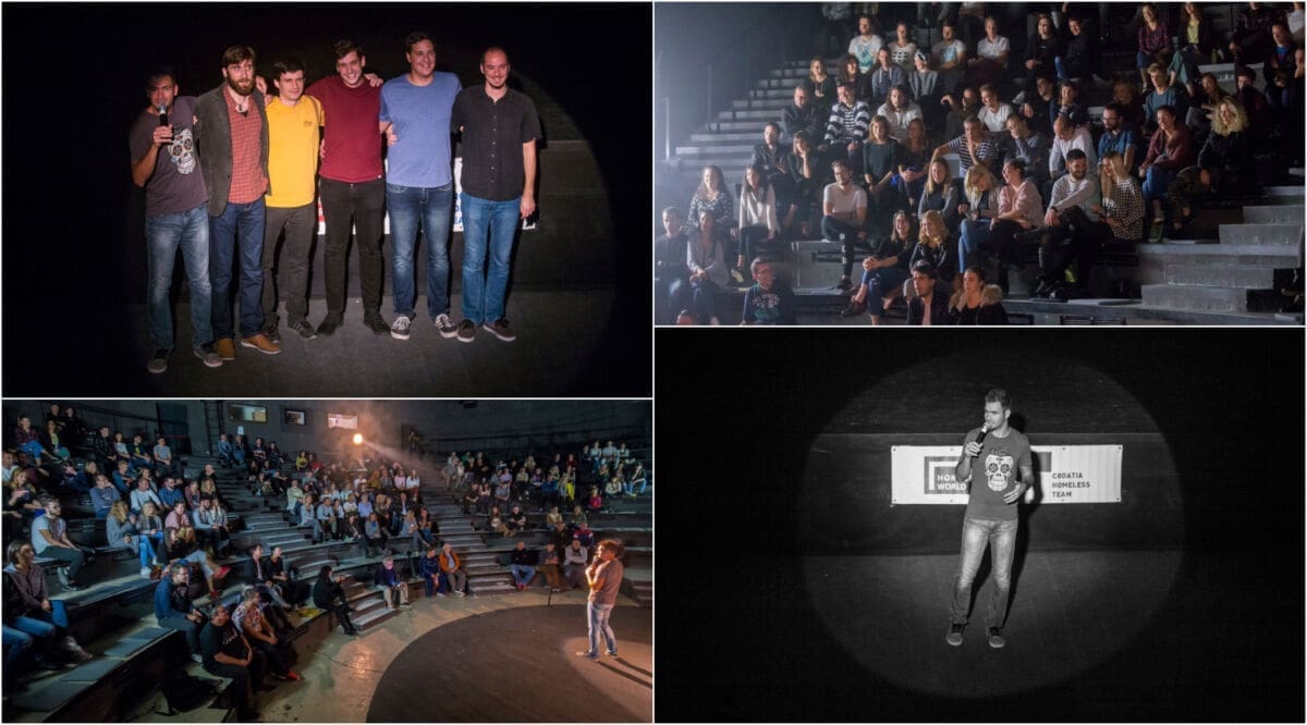 TA DIVNA SPLITSKA STAND UP NOĆ Splitski komičari nasmijavali za nogometnu reprezentaciju beskućnika