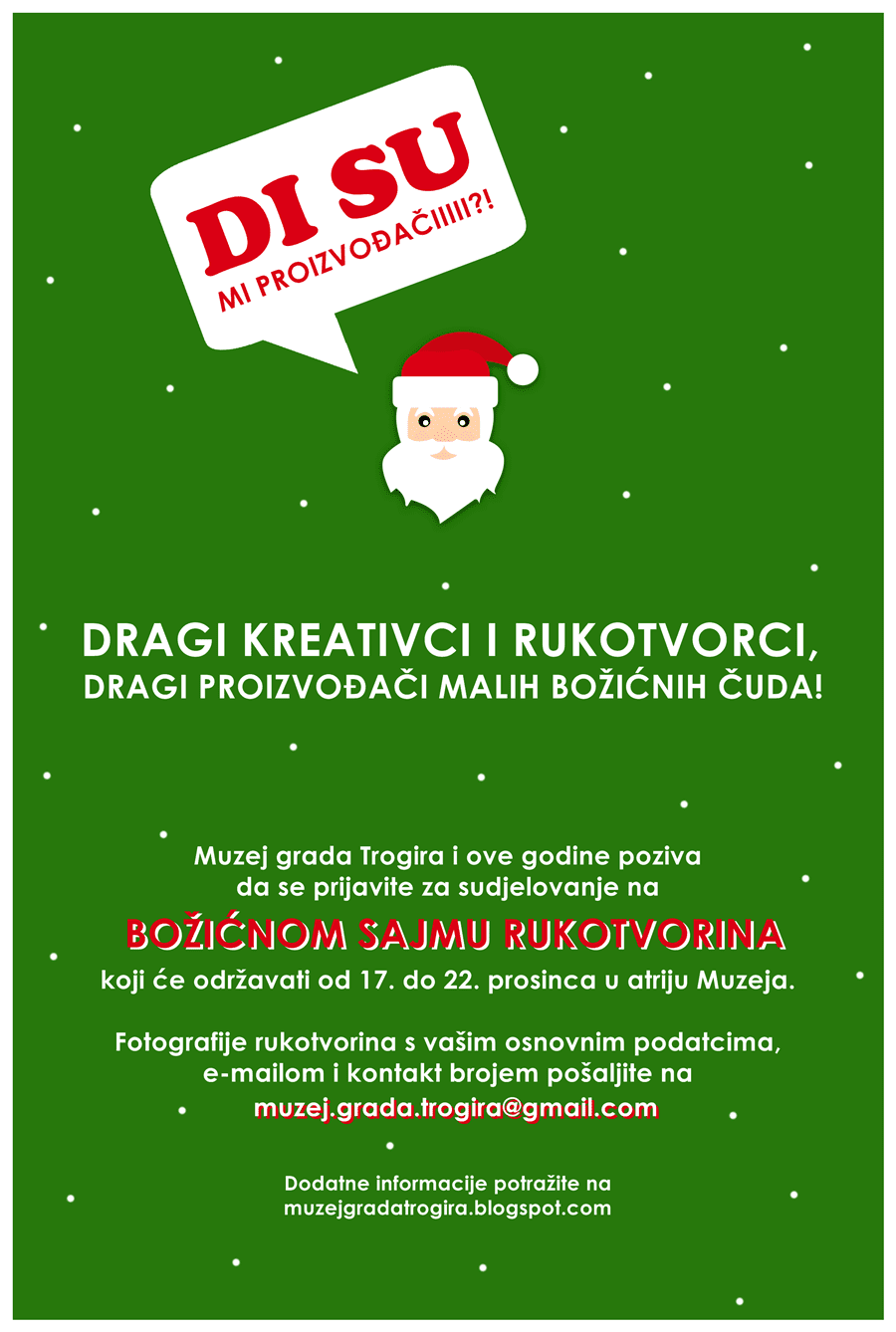 Otvorene su prijave za sudjelovanje na 2. Božićnom sajmu rukotvorina u Muzeju grada Trogira