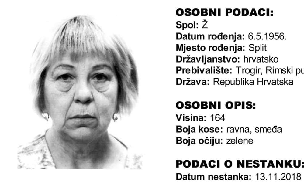 JESTE LI JE VIDJELI? Iz kuće otišla u nepoznatom smjeru i otad joj se gubi svaki trag