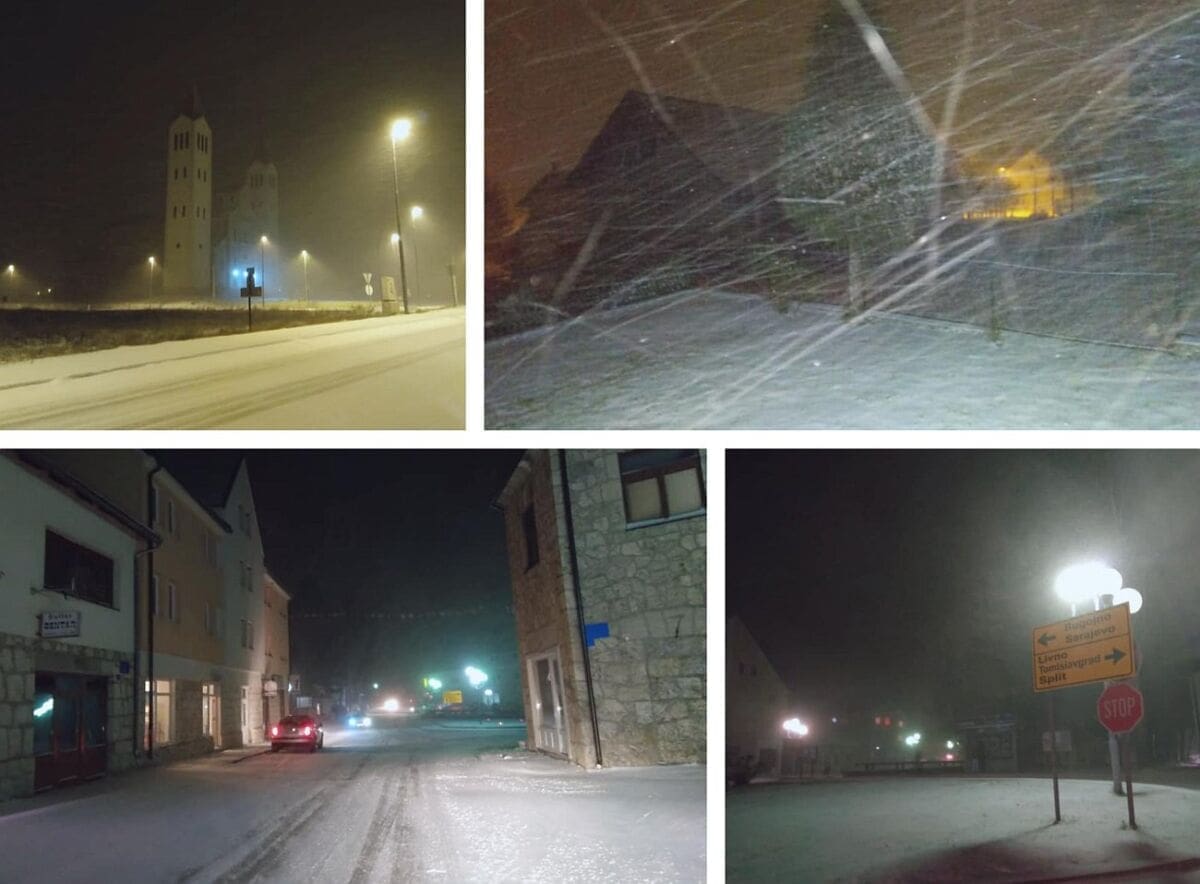 STIGLA ZIMA Prvi snijeg sezone zabijelio Kupres i Blidinje, prolazno padao i u planinama Konavala