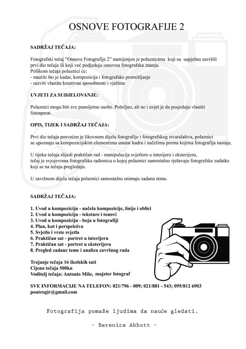 Trogirski fotograf Antonio Miše vodi tečaj "Osnove fotografije", evo što sve možete naučiti