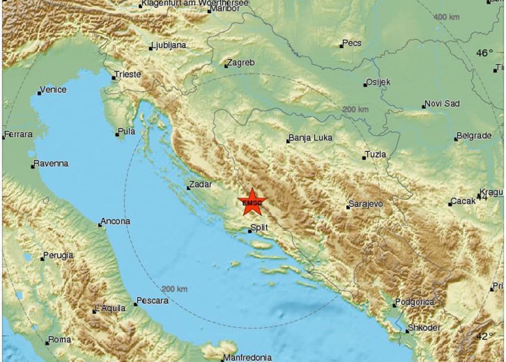 TRESLA SE DALMACIJA Potres kod Vrlike uznemirio i Splićane