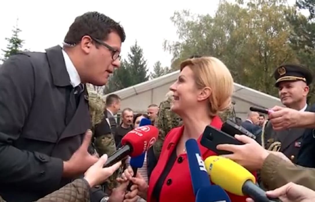 Predsjednicu uzrujala pitanja o migrantima pa novinaru zgrabila mikrofon iz ruke