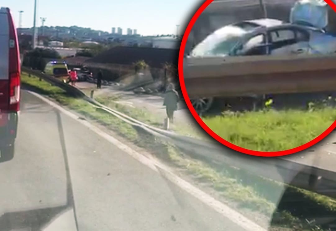 SAMO SREĆOM IZBJEGNUTA TRAGEDIJA Solin: BMW "pokosio" zaštitnu ogradu i sletio na susjednu cestu!