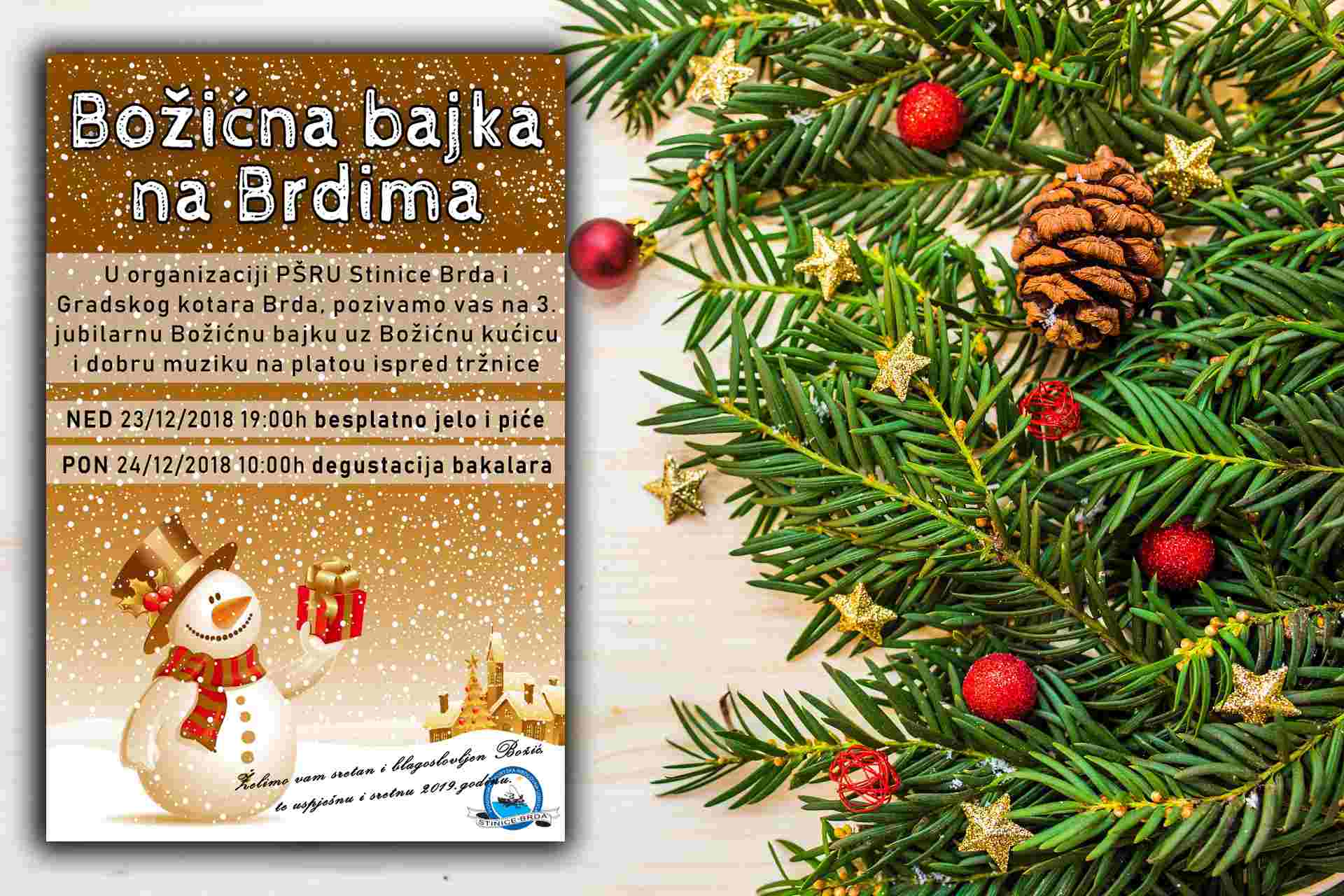Božićna bajka na Brdima: U nedjelju i ponedjeljak besplatna hrana i piće, degustacija bakalara i dobra glazba