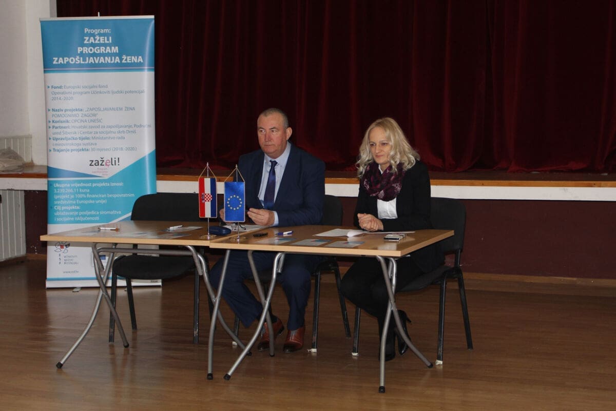 Dvadeset žena iz Općine Unešić ponašlo posao preko projekta „Zaželi – program zapošljavanja žena“