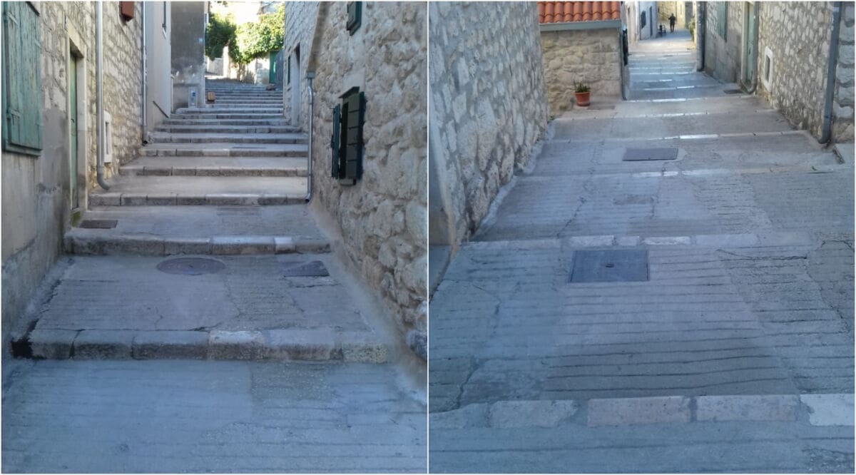 SENJSKA BEZ BETONA Gradski koncesionar ipak uklonio beton sa skala koje vode do Prve vidilice