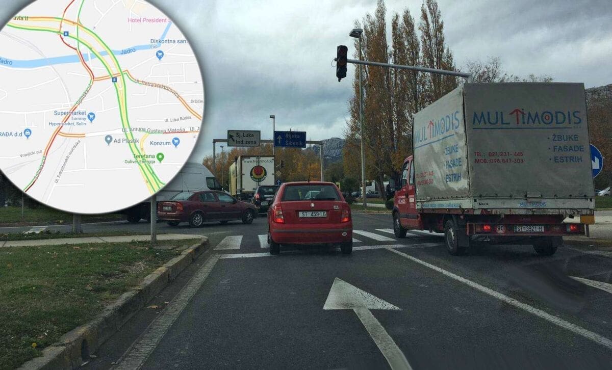 Prometne gužve na nekim ulicama u Splitu i okolici: Pogledajte stanje na Širini u Solinu