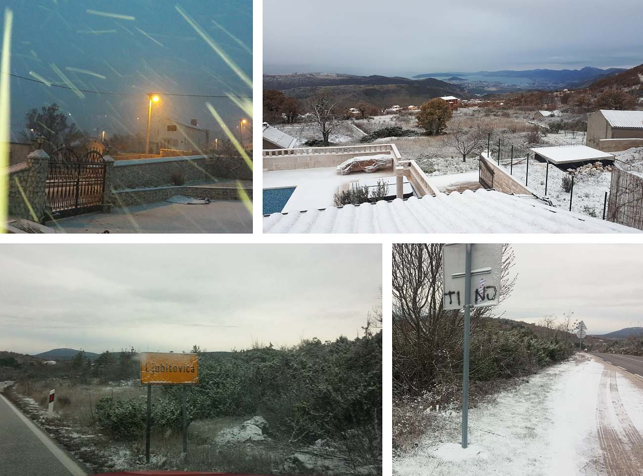 ZIMSKO JUTRO U DALMACIJI Pahulje ponegdje sve do mora, ponovno se zabijelio Brač, gust snijeg u Sitnom i Dubravi